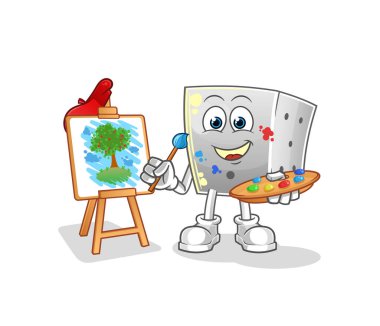 Zar sanatçısı maskotu. çizgi film vektörü