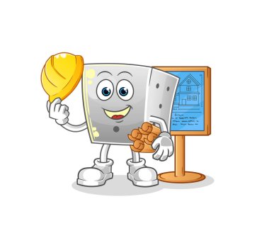 Zar Mimarı illüstrasyonu. karakter vektörü