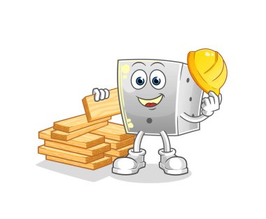 zar yapıcı vektör. çizgi film karakteri