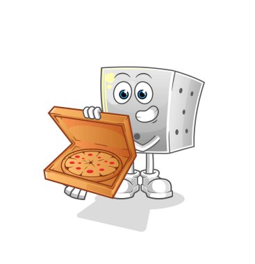 zar pizzacı çocuk vektörü. çizgi film karakteri