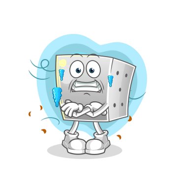 Soğuk zar çizimi. karakter vektörü