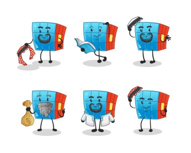 Rubik Küp Arap karakteri. çizgi film maskotu vektörü