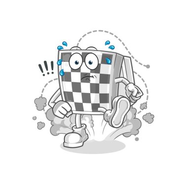 Satranç tahtası çizimi. karakter vektörü