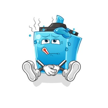 Kalem tutucu vektör. çizgi film karakteri