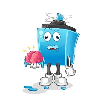 İşaretleyici kalem, beyin vektörü yok. çizgi film karakteri