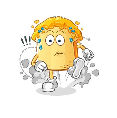 Bal kokulu resimli ekmek. karakter vektörü