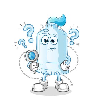 Diş macunu arama illüstrasyonu. karakter vektörü