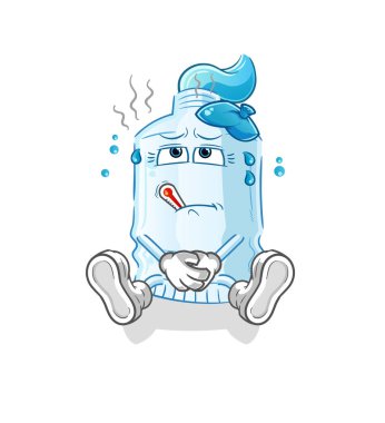 Diş macunu hasta vektörü. çizgi film karakteri