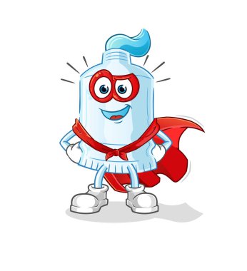 Diş macunu kahramanları vektörü. çizgi film karakteri