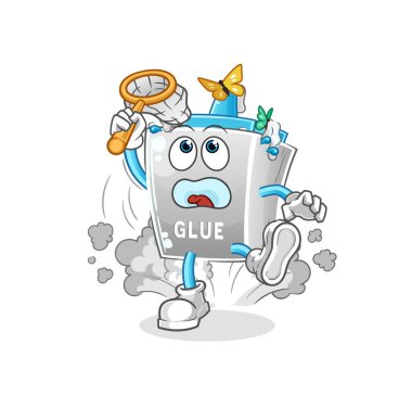 Tutkal, kelebek resmi yakalar. karakter vektörü