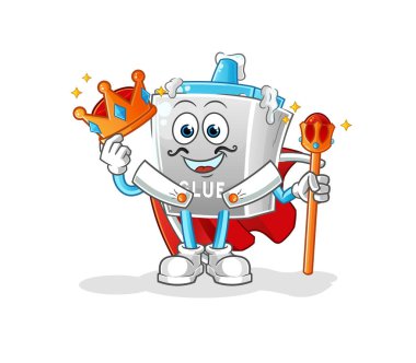 Tutkal kralı vektörü. çizgi film karakteri