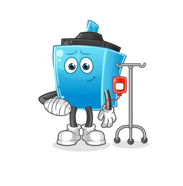 Damgalı kalem hastasıyım. karakter vektörü