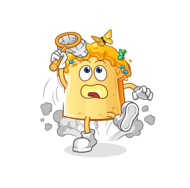 Ballı ekmek kelebek resmi. karakter vektörü