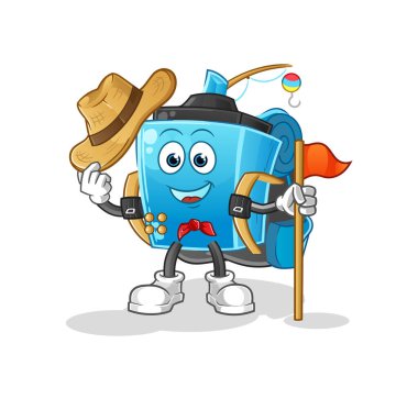 İşaretli kalem izci vektörü. çizgi film karakteri