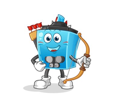 Keçeli kalem Amerikan kabilesi. çizgi film maskotu vektörü