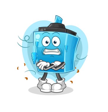 İşaretli kalem soğuk çizimi. karakter vektörü