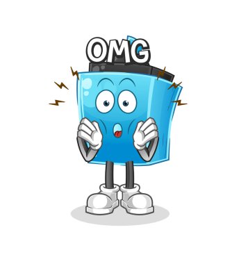 İşaretleyici kalem. Aman Tanrım vektör. çizgi film karakteri