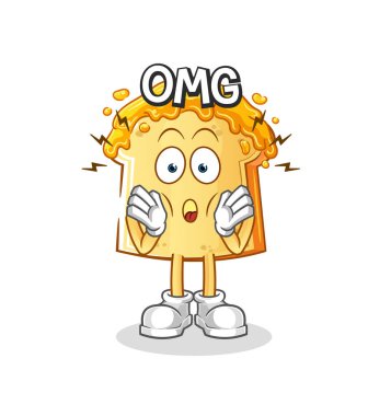 Ballı ekmek. Aman Tanrım vektör. çizgi film karakteri