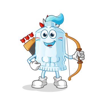 Diş macunu yerli Amerikan kabilesi. çizgi film maskotu vektörü