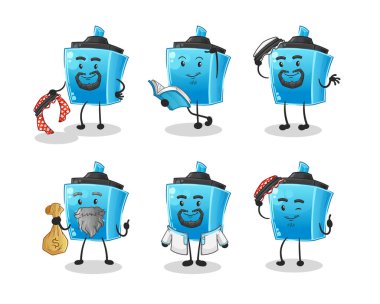 İşaretleyici kalem Arapça karakter. çizgi film maskotu vektörü