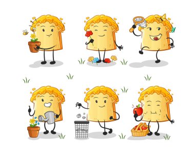 Ballı ekmek Dünya grubunu kurtarır. çizgi film maskotu