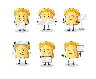 Ballı ekmek grubu karakteri. maskot vektörü