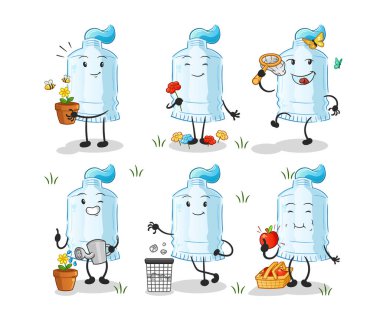 Diş macunu dünya grubunu kurtarır. çizgi film maskotu