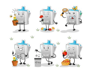 Dünya grubunu kurtar. çizgi film maskotu