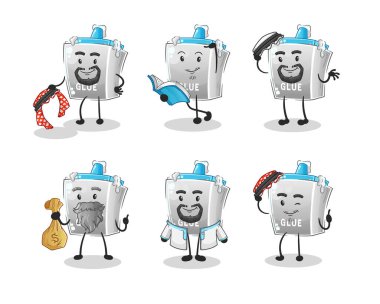 Arap yapıştırıcı karakteri. çizgi film maskotu vektörü