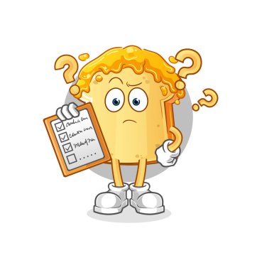 Ballı ekmek listesi vektörü. çizgi film karakteri