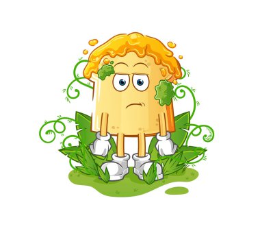 Uzun zamandır maskotluk yapan ballı ekmek. çizgi film vektörü