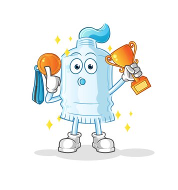 Trophie 'li diş macunu kazananı. çizgi film karakteri