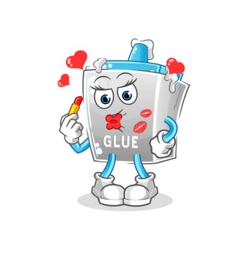 Yapıştırıcı maskotu. çizgi film vektörü