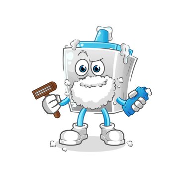 Mavi tıraş kremi maskotu. 