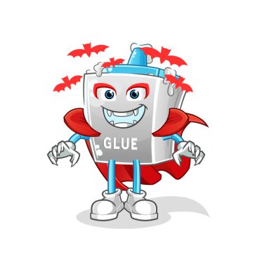 Yapıştırıcı Drakula çizimi. karakter vektörü