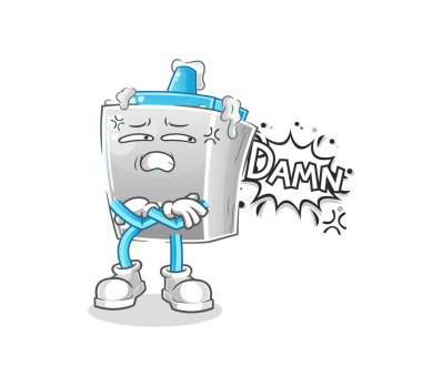 glue very pissed off illustration. character vector