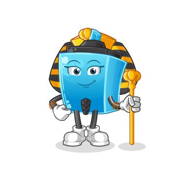 İşaretleyici kalem eski Mısır çizgi filmi. çizgi film maskotu vektörü