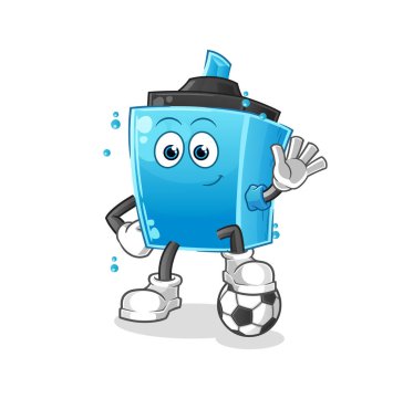 Kalem futbol illüstrasyonu oynuyor. karakter vektörü