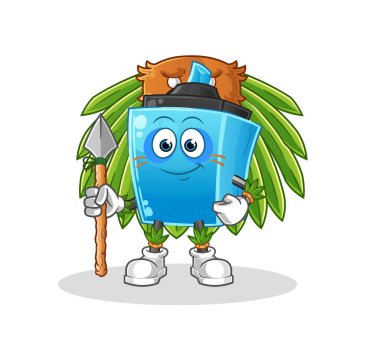 Keçeli kalem kabile maskotu. çizgi film vektörü