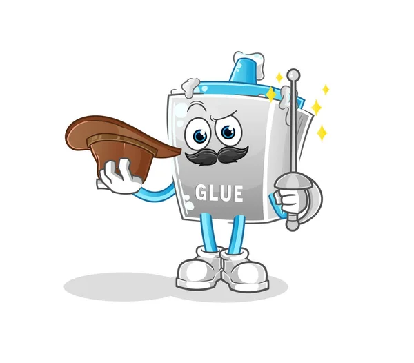 Glue Fencer Character Cartoon Mascot Vector — Stock Vector