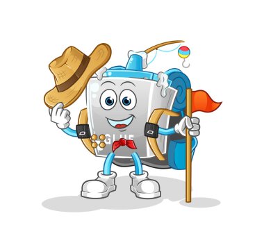 Yapıştırıcı izci vektörü. çizgi film karakteri