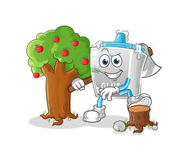 Yapıştırıcı Marangoz çizimi. karakter vektörü