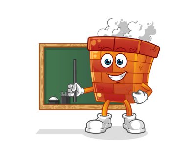 Baca öğretmeni vektörü. çizgi film karakteri