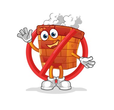 Baca maskotuna hayır de. çizgi film vektörü