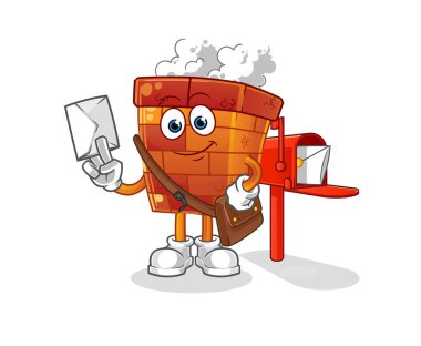 Bacalı postacı vektörü. çizgi film karakteri