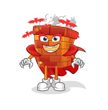 Baca Drakula illüstrasyonu. karakter vektörü