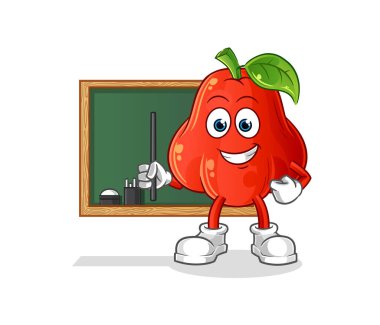 su elması öğretmeni vektörü. çizgi film karakteri