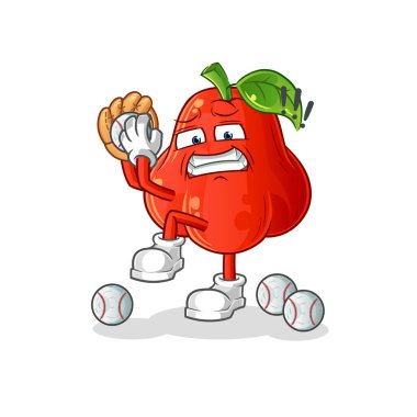 su elmalı beyzbol sürahi çizgi filmi. çizgi film maskotu vektörü