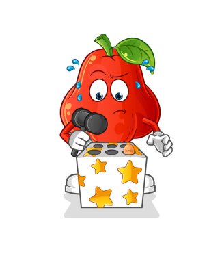 Su elması oyunu bir köstebek maskotunu öldürdü. çizgi film vektörü