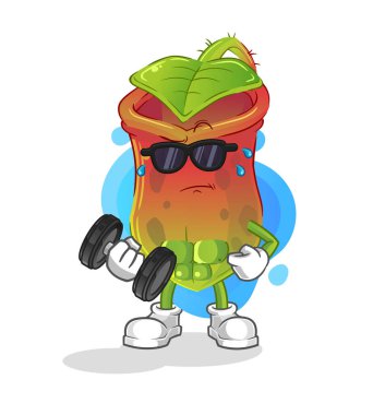 Dambıl taşıyıcısı kaldırılması gerekiyor. çizgi film karakteri